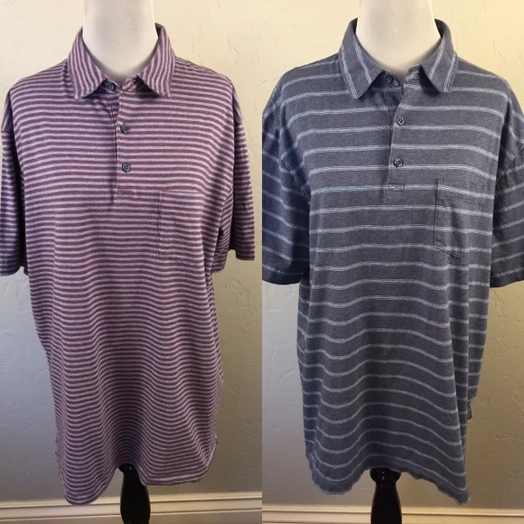 Patagonia Other - TWO Striped Patagonia Polos in size large